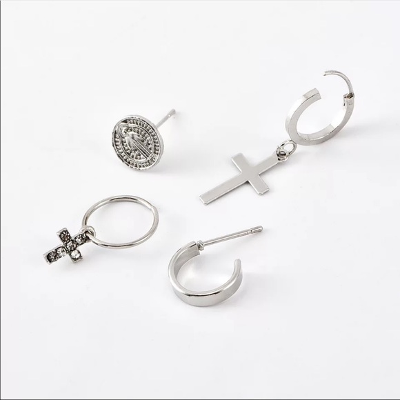 2/$10 NEW! Bohemian Earring Set Studs Cross Creative - Picture 2 of 4
